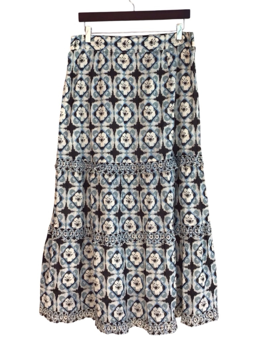 Olivia James The Label Floral Ruffle Tiered Maxi Skirt NEW